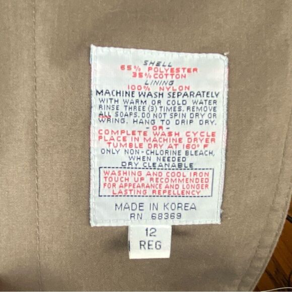 Vintage Winning Edge Womens Tan Trench Coat‎ All-weather Office Career Academia - Picture 5 of 15